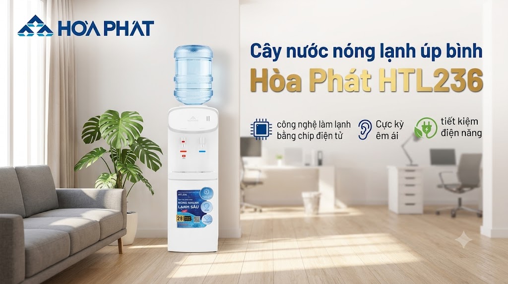 Cây nước nóng lạnh úp bình Hòa Phát HTL236